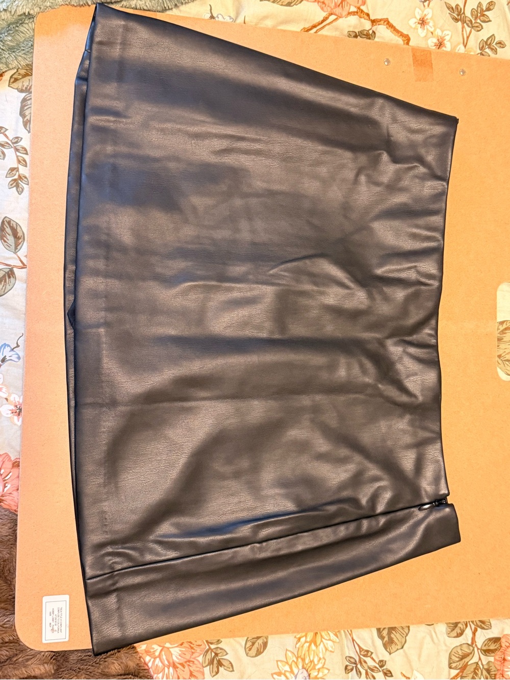 NWT Abercrombie & Fitch Black Faux Leather Mini Skort